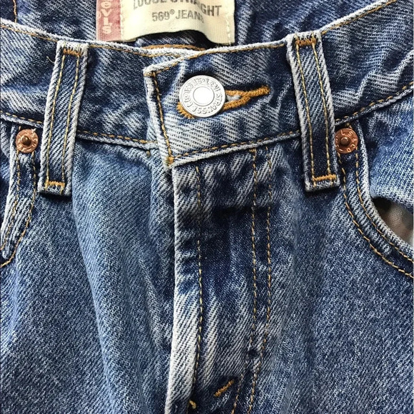 Levi's 569 Size 9 Boys Jeans Loose Straight Denim - Picture 3 of 5